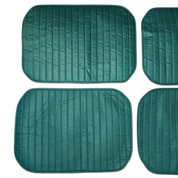 Set of 4 Vintage Quilted Puffy Solid Dining Table Placemats Cloth Retro 80s 90s - Picture 3 of 3